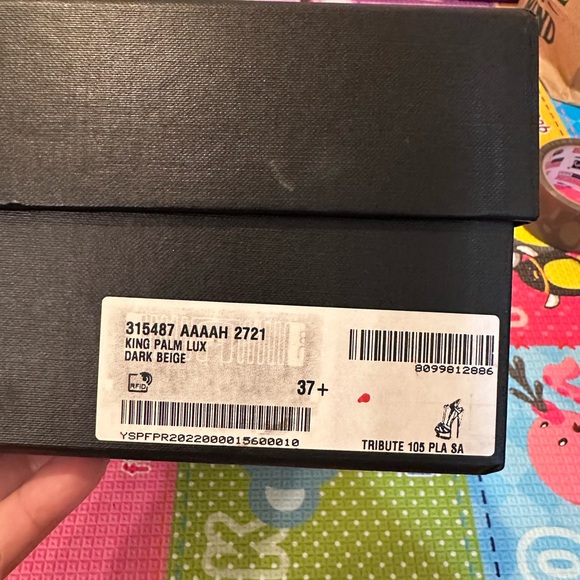 Saint Laurent Nude Strappy Platform Heels - Picture 7 of 7